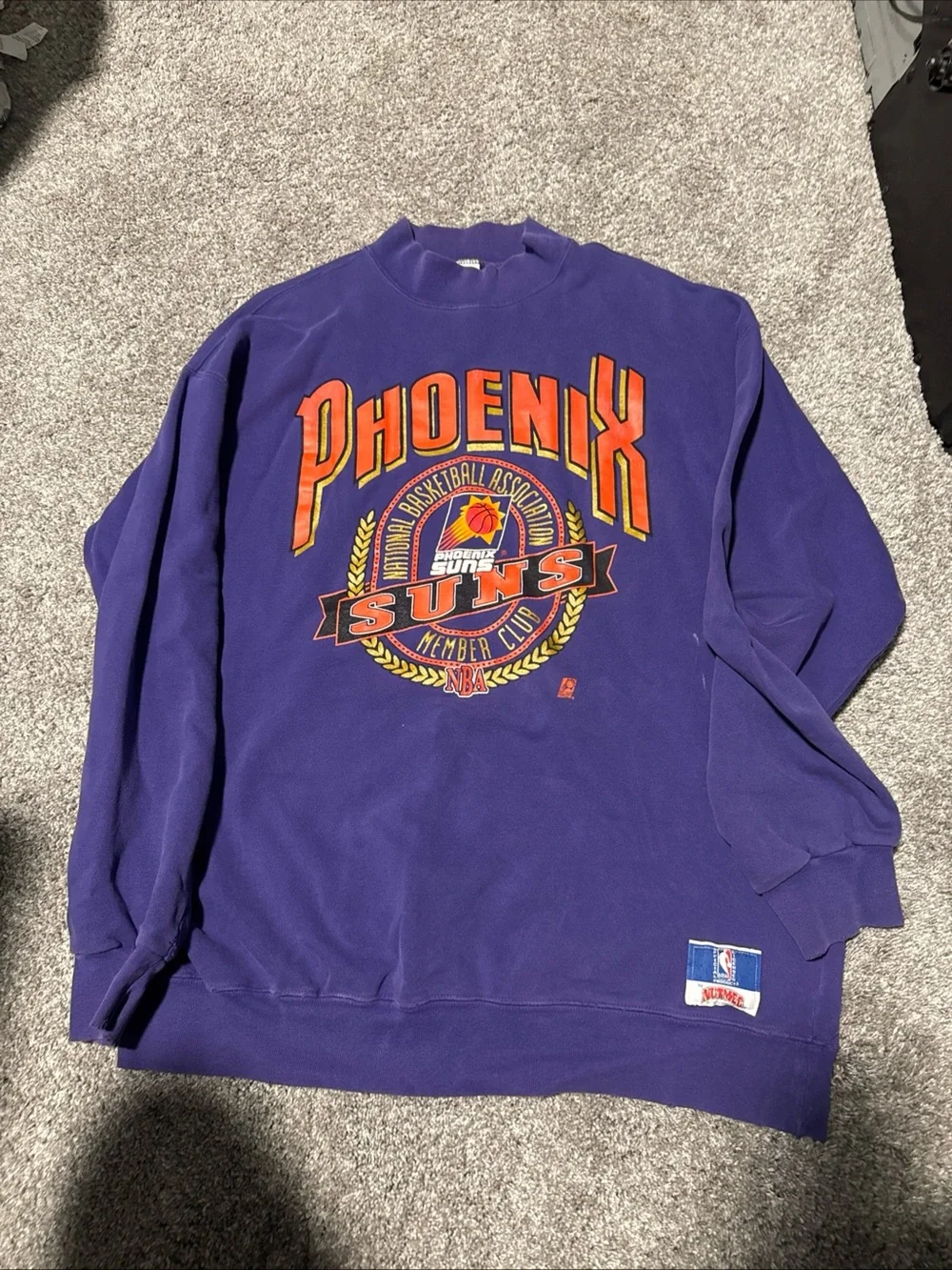 Phoenix Suns Purple Vintage Pullover Crewneck Sweater XL Nutmeg NBA